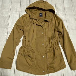 Women’s Gap Large Tan Hooded Safari Jacket